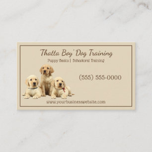 Stijlvolle Beige Labrador Hond Training Huisdier Visitekaartje