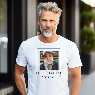 Stijlvolle Beste Opa Ooit met Foto T-Shirt
