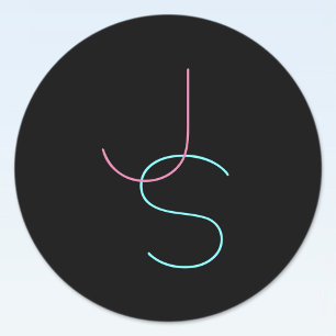 Stijlvolle bewerkbare elke twee modern ogende Init Labels