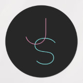 Stijlvolle bewerkbare elke twee modern ogende Init Labels (Design 2)