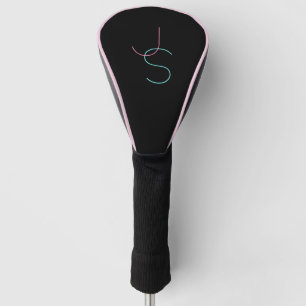 Stijlvolle bewerkbare moderne initialen golfheadcover
