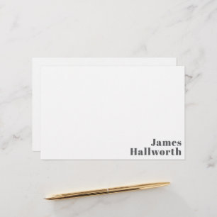 Stijlvolle bewerkbare moderne retro-tekst   Grey Briefpapier