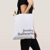 Stijlvolle bewerkbare moderne retro-tekst | Grey Draagtas (Dichtbij)