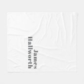 Stijlvolle bewerkbare moderne retro-tekst | Grey Fleece Deken (Voorkant (Horizontaal))