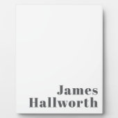 Stijlvolle bewerkbare moderne retro-tekst | Grey Fotoplaat (Voorkant)