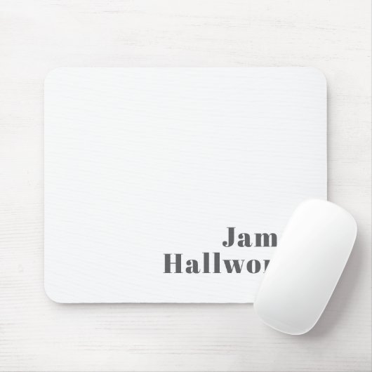 Stijlvolle bewerkbare moderne retro-tekst | Grey Muismat (Met muis)