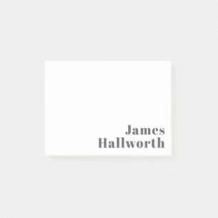 Stijlvolle bewerkbare moderne retro-tekst Grey Post-it® Notes