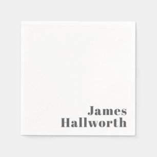 Stijlvolle bewerkbare moderne retro-tekst   Grey Servet