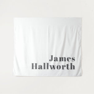 Stijlvolle bewerkbare moderne retro-tekst   Grey Wandkleed