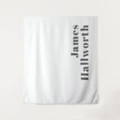 Stijlvolle bewerkbare moderne retro-tekst | Grey Wandkleed (Voorkant)