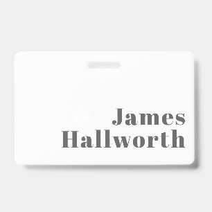 Stijlvolle bewerkbare retro moderne tekst Grijs Badge