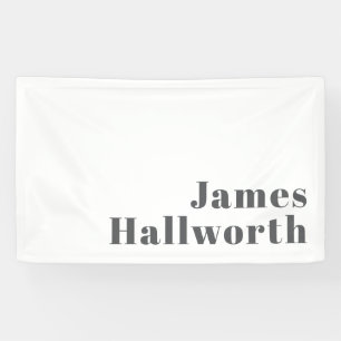 Stijlvolle bewerkbare retro moderne tekst Grijs Spandoek