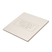 Stijlvolle bewerkbare Sjabloon | Gebroken wit en d Tegeltje (Zijkant)