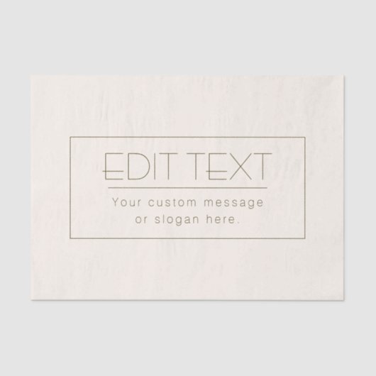 Stijlvolle bewerkbare Sjabloon | Gebroken wit en d Tissuepapier (Voorkant)