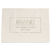 Stijlvolle bewerkbare sjabloon | Off-white & donke Groot Cadeauzakje (Voorkant)