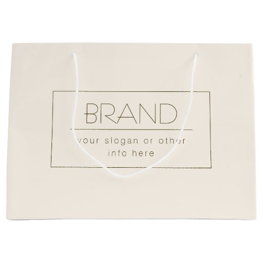 Stijlvolle bewerkbare sjabloon | Wit en donkerbrui Groot Cadeauzakje (Voorkant)