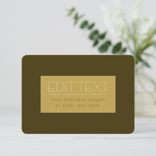 Stijlvolle bewerkbare tekst Sjabloon |  goud (Staand voorkant)