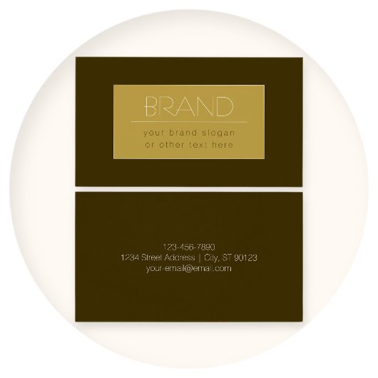 Stijlvolle bewerkbare tekst Sjabloon | goud Visitekaartje