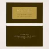 Stijlvolle bewerkbare tekst Sjabloon | goud Visitekaartje (Voorkant /achterkant)