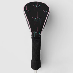 Stijlvolle bewerkbare twee moderne betegelde Initi Golfheadcover