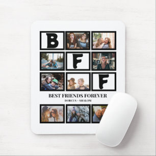 Stijlvolle BFF Best Friends Forever 9 Photo Collag Muismat