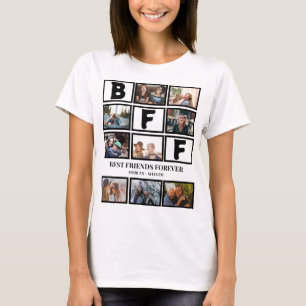 Stijlvolle BFF Best Friends Forever 9 Photo Collag T-shirt