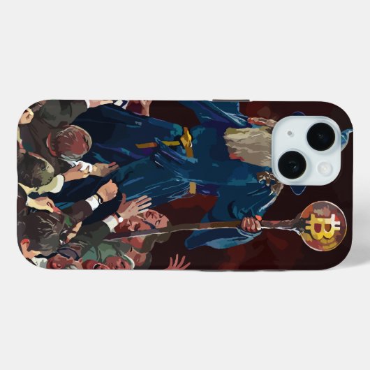 Stijlvolle Bitcoin - BTC crypto Case-Mate iPhone Case (Achterkant (horizontaal))