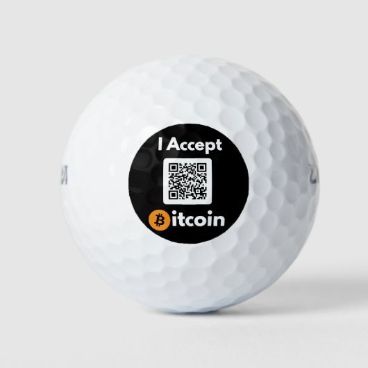 Stijlvolle Bitcoin - BTC crypto Golfballen (Voorkant)