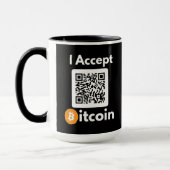 Stijlvolle Bitcoin - BTC crypto Mok (Links)