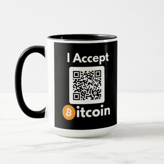 Stijlvolle Bitcoin - BTC crypto Mok (Links)