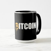 Stijlvolle Bitcoin - BTC crypto Mok (Voorkant rechts)