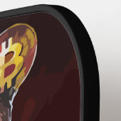 Stijlvolle Bitcoin - BTC crypto Pickleball Paddle (Links Detail)