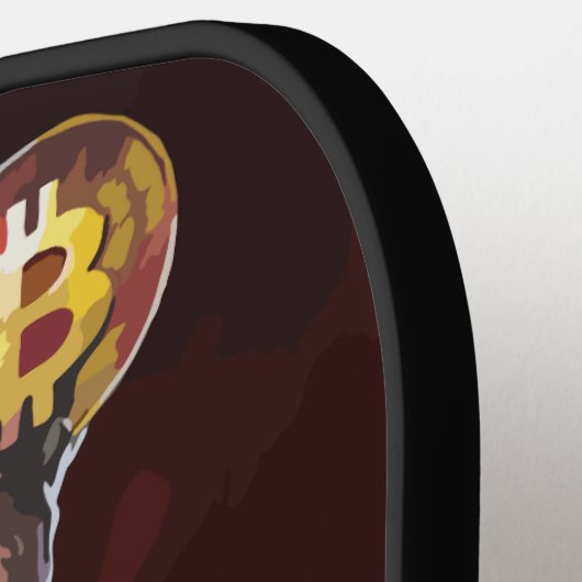 Stijlvolle Bitcoin - BTC crypto Pickleball Paddle (Links Detail)