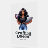 Stijlvolle Black Crafting Queen Branding Acryl Bord (Hoek)