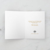 Stijlvolle Black Faux Gold Business Happy Birthday Kaart (Binnen)