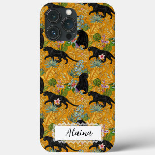 Stijlvolle Black Panther Jaguar Maximalistische Aa iPhone 13 Pro Max Hoesje