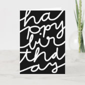 Stijlvolle Black White Business Happy Birthday Kaart (Voorkant)