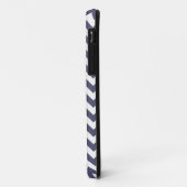 Stijlvolle blauwe Chevron met Zipper & Roze Ladybu Case-Mate iPhone Case (Achterkant/links)