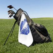 Stijlvolle blauwe glitter Lips #2 Golfhanddoek (Groen)