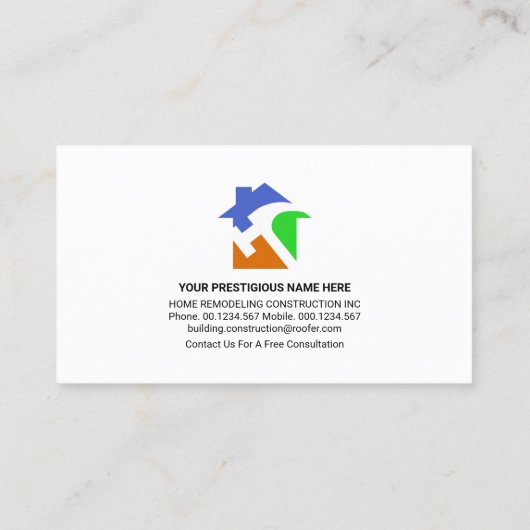 Stijlvolle blauwe handyman Tools Layer Builder Visitekaartje (Achterkant)