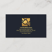 Stijlvolle blauwe lagen Gold Power Plug-elektricie Visitekaartje (Achterkant)