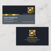 Stijlvolle blauwe lagen Gold Power Plug-elektricie Visitekaartje (Voorkant / Achterkant)