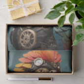 Stijlvolle blauwe Steampunk Decoupage Parrot Tissuepapier (Geschenk)