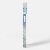 Stijlvolle Blauwe Waterverf Hydrangea Naam Sjabloo Case-Mate iPhone Case (Achterkant / Rechts)