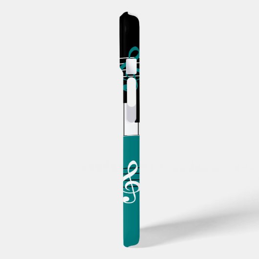 Stijlvolle Blauwgroen zwarte witte pianoletjes en Case-Mate iPhone Case (Achterkant / Links)