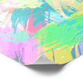 Stijlvolle Bleke pasta-kleuren Abstracte kunst Poster (Hoek)