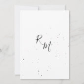 Stijlvolle bloeitak en inktdruppels kaart (Achterkant)