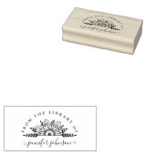 Stijlvolle bloem uit de bibliotheek Custom Book Rubberstempel (Gestempeld)