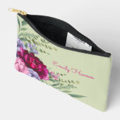 Stijlvolle Bloemen Aangepaste Naam Script Bridesma Etui (Open)