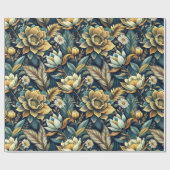 Stijlvolle bloemen cadeaupapier (Vlak)